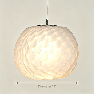 Scallop Shell Pendant Light Modern <b>White</b> Chandelier <b>Hanging</b> Lamp for Bedroom Restaurant Bar E26 - Product Image 2