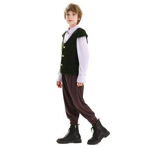 Costume médiéval et Renaissance pour enfants : Gilet et pantalon de prince pour spectacle – Collection Printemps 2025 Europe, Amérique, Asie du Sud-Est - Product Image 4