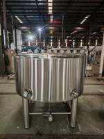 Cuve de mélange liquide en acier inoxydable 304 de qualité alimentaire 100L 500L 1000L avec agitateur et chauffage électrique pour lait