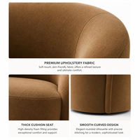 Fauteuil pivotant rembourré sur mesure, canapé individuel de luxe moderne avec base rotative à 360 degrés pour hôtel de charme