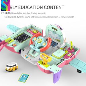 SY TOYS 3 en 1 électrique multi-fonction transformer avion voiture jouet drôle éducatif enfants cadeau pour préscolaire en plastique Durable - Product Image 4