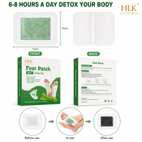 Patchs détoxifiants pour les pieds à la lavande HLK, extrait d'herbes naturelles, 6-8 heures, sans médicament, doux, pour un meilleur sommeil, OEM ODM, logo personnalisé
