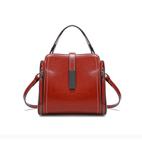 Sac à main vintage en cuir huilé pour femme, sac à bandoulière de luxe en cuir de vachette véritable, sacoche classique à poignée supérieure avec 3 sangles de transport