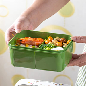 Boîte à bento passe au micro-ondes en plastique de qualité alimentaire contenant à déjeuner étanche avec porte-gobelet bureau école maison stockage de préparation de repas - Product Image 6