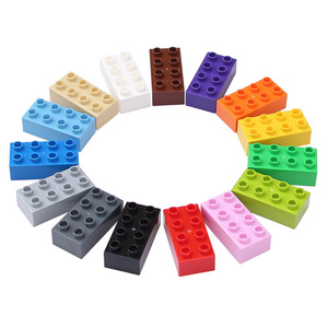 संगत स्टेम रचनात्मक प्लास्टिक ABS DIY खेलने सेट क्लासिक रंगीन ईंटों थोक 2X4 बच्चों बड़ी इमारत ब्लॉक - Product Image 5