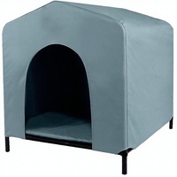 Boîte de transport surélevée pour chien et chat, en tissu Oxford respirant et résistant à l'eau, pliable, facile à assembler, légère