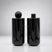 Bouteille cylindrique vide de 350 ml pour shampoing et gel douche avec bouchon à vis en forme de boule, impression sérigraphique OEM/ODM pour produits de soin personnel et cosmétiques