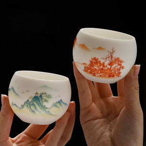 Penjualan terlaris cangkir teh keramik dengan gaya Cina, warna yang berbeda, dengan arti tradisional Cina yang indah - Product Image 3