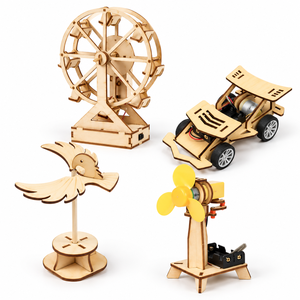 Generador de Manivela de Madera, Kit de Descubrimiento de Física STEM, Conversión de Electricidad, Proyecto Educativo de Ciencia para el Aula - Product Image 1