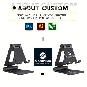 Custom Logo Business Gift Modern Multifunction Aluminum Alloy Mobile Phone Holder Double Folding Desktop <b>Tablet</b> <b>Stand</b> - Product Image 2