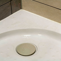 Base de douche en quadrant SMC, antidérapante, résistante aux UV, résistante à la corrosion, bac d'angle blanc, haute résistance, facile à nettoyer pour la salle de bain