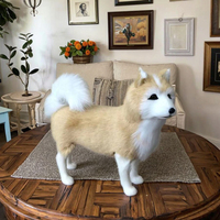 Figurine de chien Husky réaliste en peluche, jouet d'animal de compagnie en fourrure faite à la main, léger, modèle de chien célèbre