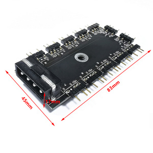 <span class=keywords><strong>Hub</strong></span> ARGB 12 ports avec contrôle centralisé de synchronisation de carte mère pour bandes LED 5V 3 broches et ventilateurs PWM via une alimentation <span class=keywords><strong>Molex</strong></span> 4 broches - Product Image 3
