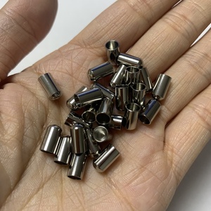 Agujero de 2mm, 3mm, 4mm, 5mm, tope de extremo de punta de crimpado, <span class=keywords><strong>cierre</strong></span> de cordón de cuero de acero inoxidable para pulsera DIY - Product Image 4