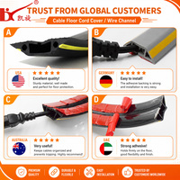 Protector de Cables de Grado Comercial, PVC Antideslizante y Resistente al Desgaste, Protección para Cables en el Suelo para Oficinas, Escuelas, Hospitales y Pasillos Públicos