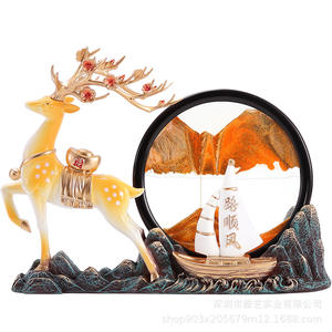 Nouveau style chinois un cerf sous le vent sables mouvants paysage ornement décoration salon meuble TV entrée bureau ouverture cadeau - Product Image 5