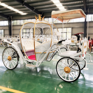 รถม้าฟักทองตกแต่งมงกุฎหรูหรา ใช้ไฟฟ้า สำหรับงานแสดงสินค้าเชิงพาณิชย์ - Product Image 2