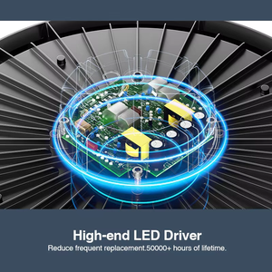 Lámpara LED UFO High Bay, Cuerpo de Aluminio, 100W 150W 200W SMD2835, Fuente de Alimentación Independiente para Almacenes Industriales, Estadios, Talleres - Product Image 3