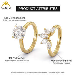 Anillo de Compromiso de Lujo para Mujer, Personalizado, de Oro Amarillo de 18K con Diamante Cultivado en Laboratorio, Certificado IGI, Color D, Claridad VVS, Corte Brillante - Product Image 6
