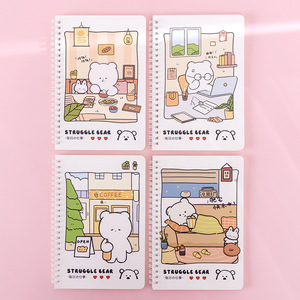 Chica de dibujos animados lindo A5 bobina estudiantes de escuela primaria nota libros suministros línea horizontal cuaderno Vintage para niños - Product Image 5