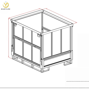 מדף משטחים מתקפל מפלדה של Easylink-Industrial לאחסון במחסן, מכולות וקופסאות בהתאמה אישית לפי הזמנה (OEM) - Product Image 3