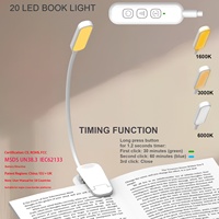 Nouvelle lampe de bureau LED à clipser pour la lecture de livres, de partitions et de musique - Lampe de nuit pour salon, batterie au lithium, CRI élevé 80-89