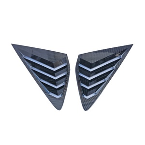Welta ABS Black Polished Left Side <b>Window</b> Shield Vent <b>Cover</b> Trim Quarter Scoop Louver Shutter 100% Fitment for 11th Generation - Product Image 5