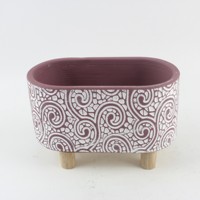 Pot de fleurs en ciment géométrique de style nordique fait à la main pour la décoration de la maison, du jardin et de l'extérieur