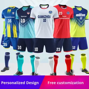 Özelleştirilebilir Futbol Forması File Hızlı Kuruyan Kısa Kollu Düz Desenli Futbol Üniforması Toptan Satış - Product Image 5