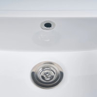 Lavabo carré moderne en céramique à encastrer, profond, pour salle de bain, cuisine, ferme, avec drain pour balcon