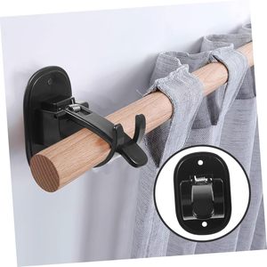 Novelty Easy-Glide Curved Curtain <b>Hooks</b> Multifunctional Spring Clamp Bracket for Kitchen Bathroom Use Plastic Metal Material - Product Image 6