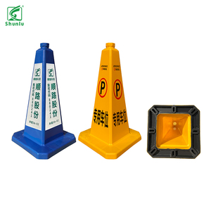 Cône de sécurité routière blanc personnalisable avec poignée de transport Matériau plastique PC et PVC pour la circulation routière - Product Image 4