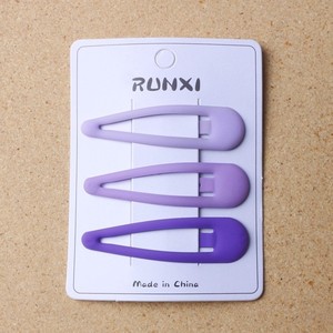 Милые фиолетовые заколки-невидимки с мультяшным дизайном, металлические, 3 шт./набор, детские аксессуары для волос, милый стиль, 4-6 см, инструмент для укладки волос для малышей, для вечеринок - Product Image 5