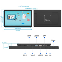 Nueva Tablet PC Topwilling de 15.6'' con Pantalla Táctil Capacitiva, Android 14, 4+64GB, Wi-Fi 6, ROCKCHIP, Resistente al Agua, Resolución 1920x1080