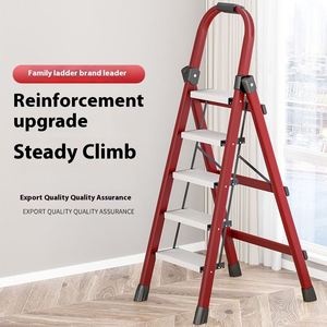 Multifunctionele 3-stappen Aluminium Vouwladders Voor Trappenhuis Exterieur Supermarkt Duurzaam En Draagbaar - Product Image 2