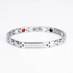 Negative ion Japanese magnetic bracelet health Energy Bracelet stainless steel bracelet for man woman