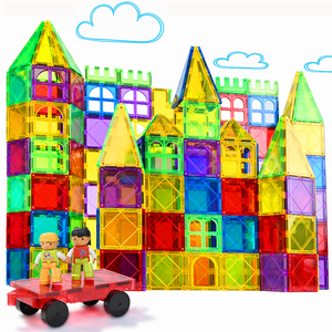 MAGPLAYER Tuiles magnétiques pour enfants Jouets Magnet Building Construction Set Blocs magnétiques - Product Image 1