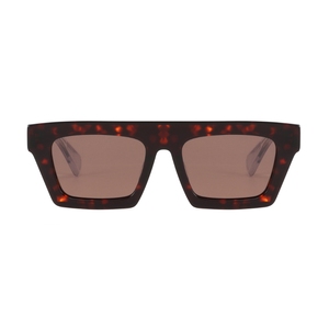 Gafas de sol rectangulares unisex con montura completa de tortuga, protección UV400, protección solar para adultos - Product Image 1