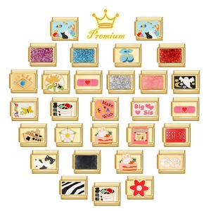 Module de breloques transfrontalier en or pour collier DIY, bijoux personnalisés, bague tendance, bracelet de cheville, accessoires modulaires raffinés - Product Image 2