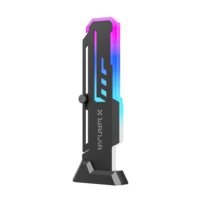 Support de carte graphique vertical Z-X7 avec éclairage ARGB, support de carte graphique numérique réglable et coloré pour PC