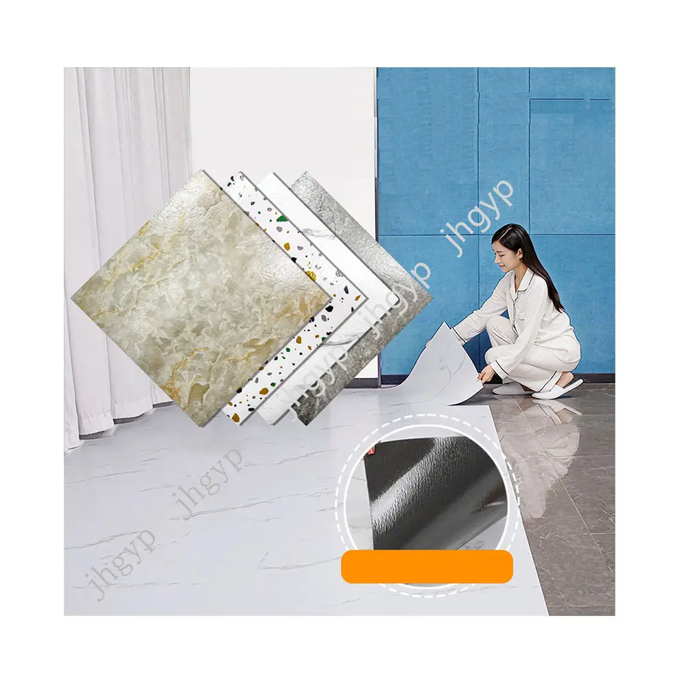 Neue individuelle Heimdekoration wasserdichter Kunststoff-Bodenbelag PVC-Boden aufkleber selbstklebende Vinyl-Marmor-Bodenfliesen Modem modern