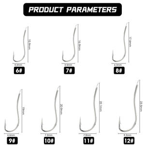 Anzuelos Individuales RYUSEN BARB SHANK <span class=keywords><strong>KONA</strong></span> H12801 Blancos, Dorados y Rojos, con Doble Espina, Púas, Mango Largo, Tipo Jig Circular, Anticorrosión - Product Image 2