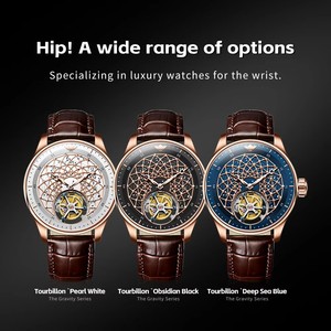 OUPINKE 8002 Watch Man Hollow Deep Waterproof Tourbillon Mechanical Watch For Men Synthetic Sapphire <b>Mirror</b> Fashion Hand <b>Clock</b> - Product Image 3