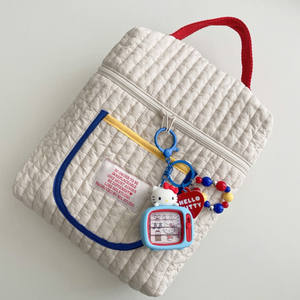 Bolsa de Maternidad de Algodón de Alta Calidad, Diseño Color Block, Ligera, para Colgar en el Cochecito, Multifuncional, para Llevar en la Mano - Product Image 4