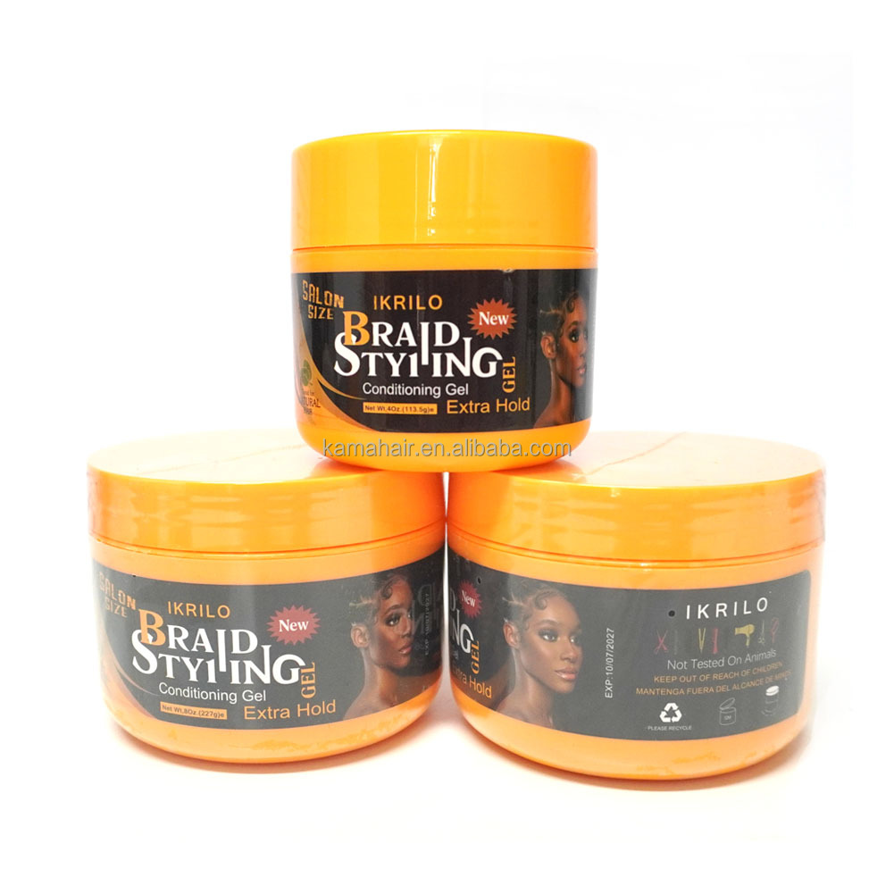 Factory Hot Sale Hair Braid Gel Extra Hold Twist Loc N Gel Edge Control Shine and Hold Braids Styling Braiding Gel Detail Section 7
