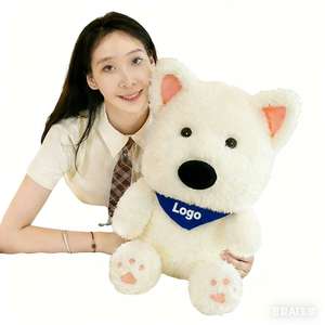 Écharpe bandana personnalisée avec logo imprimé, broderie, peluche douce, mascotte de chien West Highland White Terrier <span class=keywords><strong>Westie</strong></span> - Product Image 1