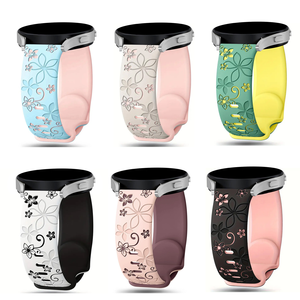 Correa <span class=keywords><strong>de</strong></span> Silicona Grabada con Láser Win-Win para <span class=keywords><strong>Apple</strong></span> <span class=keywords><strong>Watch</strong></span>, Correa <span class=keywords><strong>de</strong></span> Goma con Patrón Floral - Product Image 1