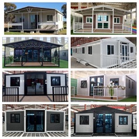 Maisons en conteneurs d'acier à 2 chambres à coucher, portables, préfabriquées, pliables, modulaires, hôtel de luxe préfabriqué, maisons préfabriquées à bas prix