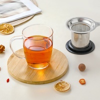 Tasses à thé en verre 480ml résistantes à la chaleur et isolées avec infuseur à thé pour tremper le thé en vrac