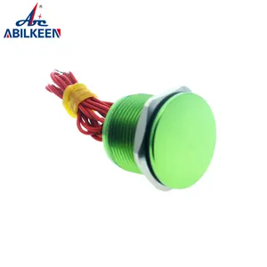 ABILKEEN 12mm स्टेनलेस स्टील Piezo स्विच एल्यूमीनियम गैर-प्रबुद्ध पीजो स्विच